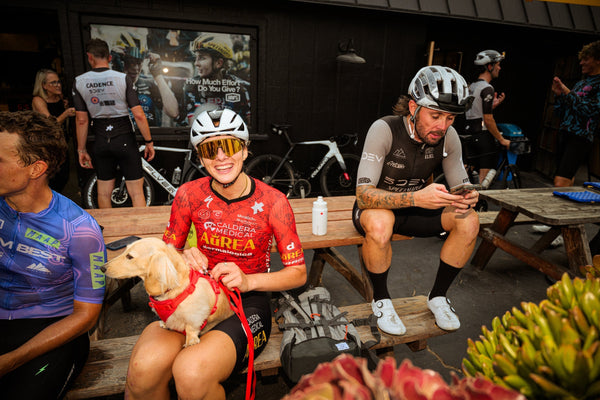 Laurel Rathbun at cadence cyclery encinitas for thunder thursday group ride 