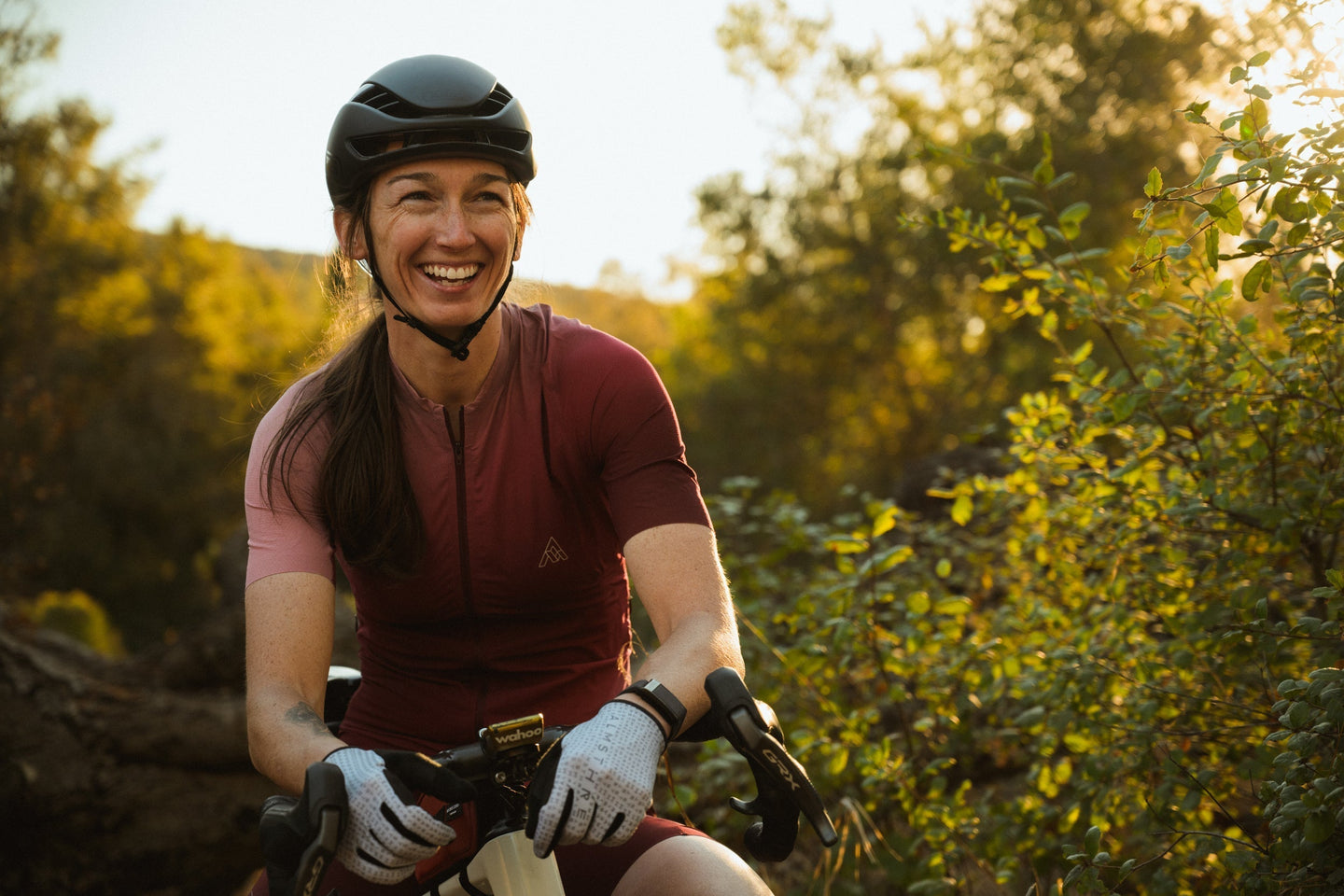 Almelia Durst cyclist visiting encinitas 