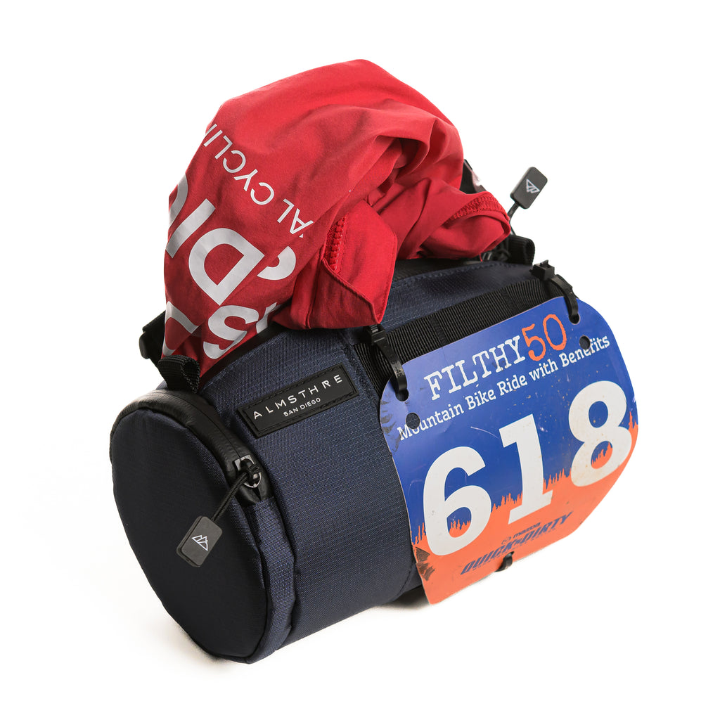 fully loaded cycling handlebar bag 