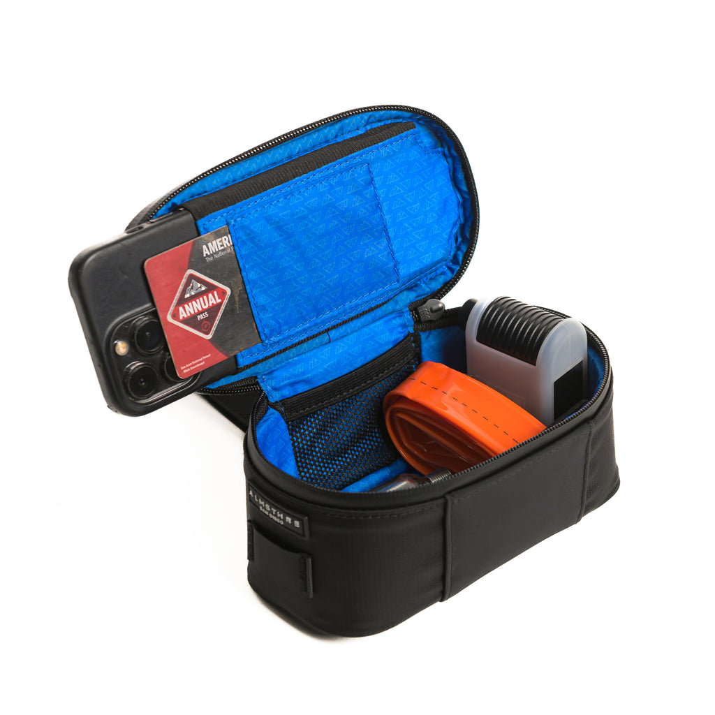 cycling saddle bag phone pocket 