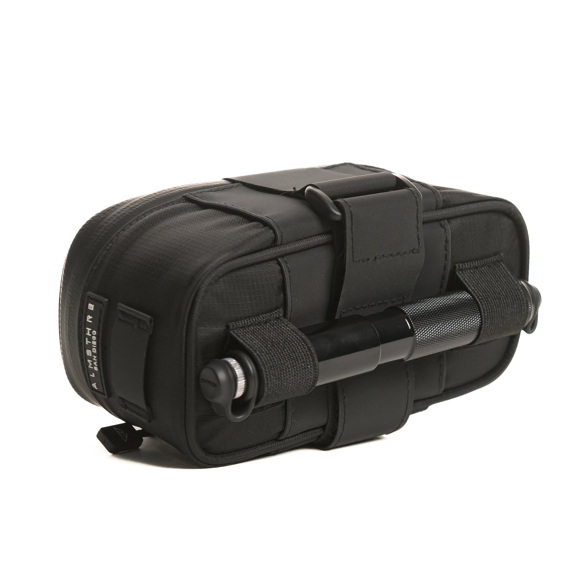 cycling saddle bag pump mount