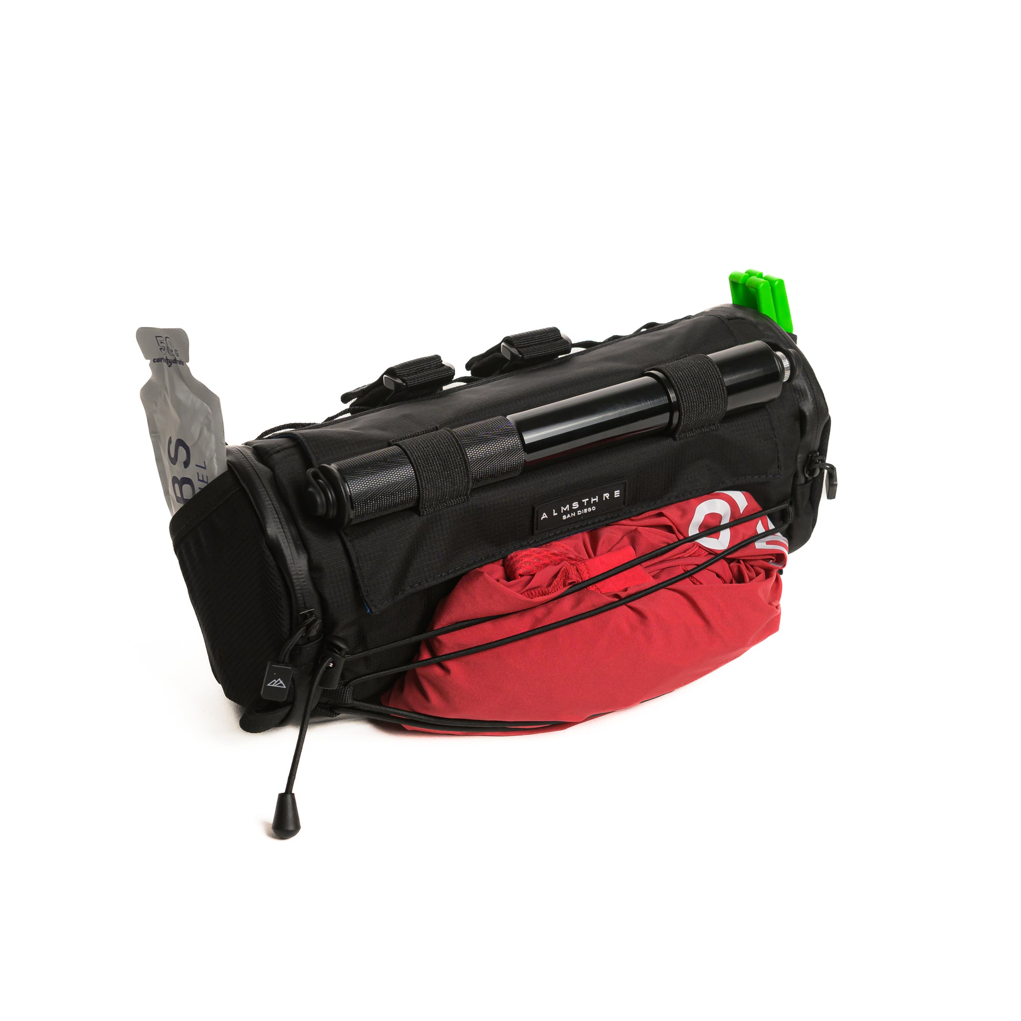 Fully loaded extra large cycling handlebar bag 